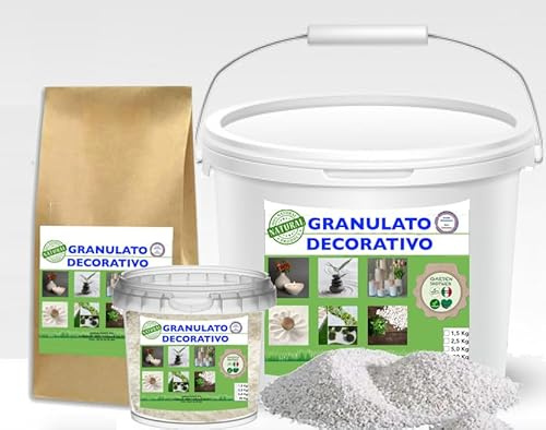 Ghiaia Bianco 1,5/25KG - Sassolini Decorativi per Acquario e Vasi - Ghiaia per Giardino, ZEN (8 Kg Vaso)