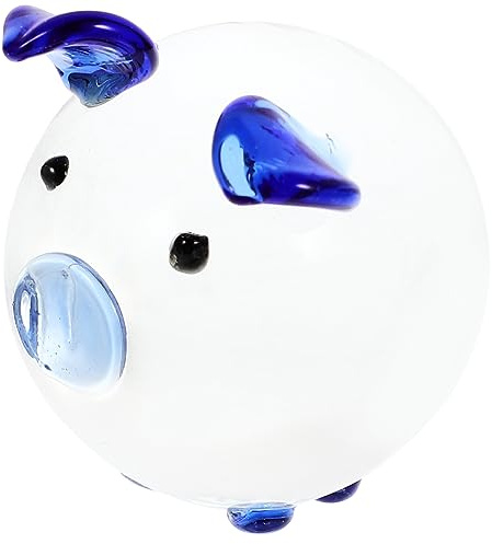 Garneck Mini Schwein Figur - Glas Schwein Ornament Glas Tier Figur Schwein Statue Für