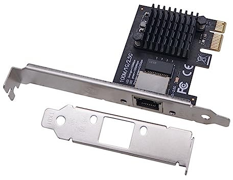 Turodeuo 100/1000M/2.5G RJ45 Network Adapter Wired Network Card RJ45 RTL8125BG Chipset PCIe PCI Express Network Lan Card