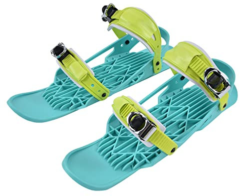 Snöskoter, Snöskor för Kvinnor Utförsåkningsskidor med Metallspänne 1 par Miniskidskridskor, Bärbara Vintersnöskridskor, Justerbara Snowboardskor för Utomhussporter
