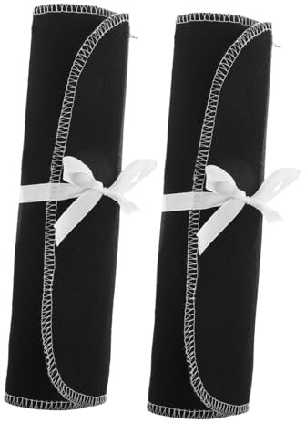 Alipis Étui de Rangement Noir pour Couverts, Anti Ternissure, 2 Pièces