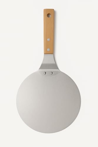Terryshop74 Pelle à pizza pour cuisiner pizza pain, panifcare levé acier alimentaire manche en bois thermique isolant, pour fours électriques portables et home kitchen (grande 49 x 30,5 cm)