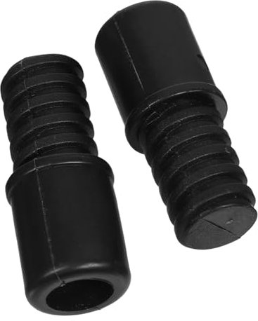 WRITWAA 2pcs Black Plastic Dustpan Pole Handle Grip Replacement with Ergonomic Design and Easy to Replace, Suitable for Dustpan Rods and Sweeping Brush Repair Kit