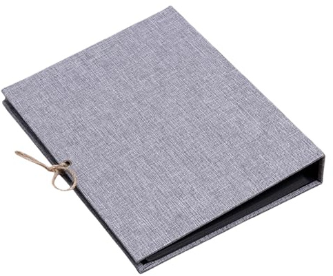 Album fotografico autoadesivo con copertina in lino, 30 pagine bianche, per scrapbooking e ricordi di famiglia, 27 x 21 cm