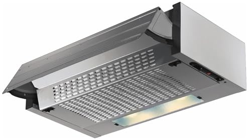 FHULLER Cappa ESTRAIBILE PLUS Gruppo Incasso 60 Sottopensile Tecnowind K104R0077 Motore 320 m³/h Classe C SENZA FRONTALINO Illuminazione a LED 2,5 E14 Comando Meccanico Filtro Metallico