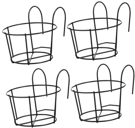TOYANDONA 4 Pezzi Fioriera Sospesa per Balcone da Vasi Appesi Design e Resistente per Piante da Ed Esterno Facile Installazione e Colore per Decorare
