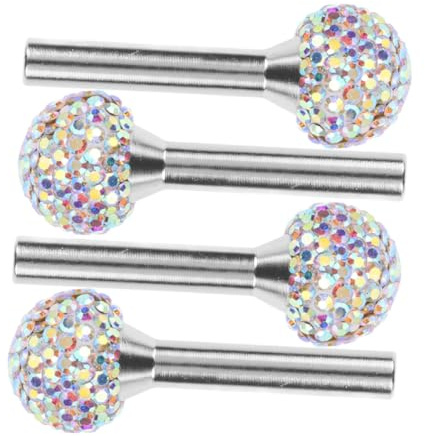 Happyyami 4pcs Rhinestone Car Door Lock Knob Pull Pins Covers Auto Door Lock Accessories Durable for Interior Upgrade Elegant Vehicle
