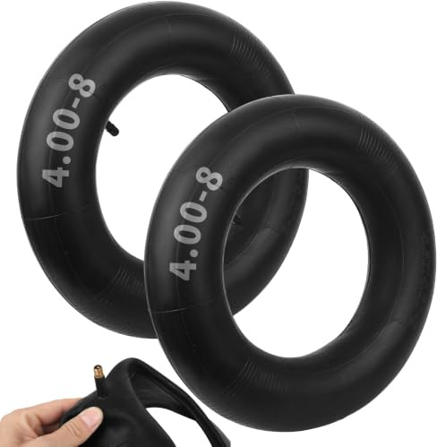 2 Pièces Pneu Brouette 4.80/4.00-8, Chambre a Air 4.80/4.00-8, Chambre à Air de Brouette en Caoutchouc de Rechange avec Valve Droite pour Roue de Brouette Tondeuse à Gazon | Tuyau de rechange pour tondeuse à gazon pour diable