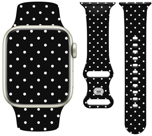 Vozehui Silicone Strap Compatible with Apple Watch Strap 42mm 41mm 40mm 38mm/42mm 44mm 45mm 49mm, Soft Cute Replacement Straps for iWatchSE/Ultra Series 11 10 9 8 7 6 5 4 3 2 1