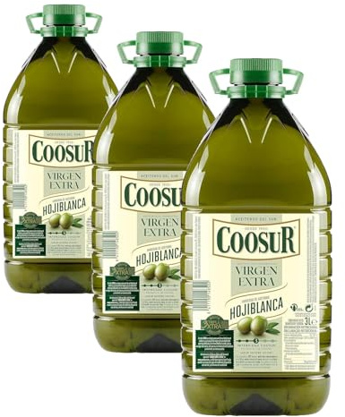 COOSUR - Aceite de Oliva Virgen Extra Hojiblanca 3 Litros (Paquete de 3)