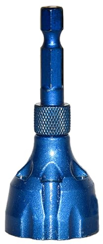 Deburring External Chamfer Tool - Stainless Steel Remove Burr Drill Bit | Quick Repair for Damaged Bolts & Hardened Steel, Copper, Brass, Aluminum, Fits Most Drills, Black & Blue, 1 Piece