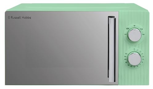Russell Hobbs Eden 17L 700W Manual Microwave in Pistachio Green with 5 Power Levels, Defrost & Reheat Function, 35 Minute Timer, Dial Controls, 1M Power Cord and Pull Handle Door, RHMM725PG