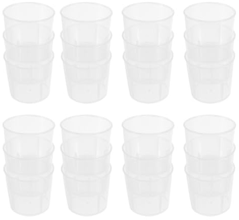 IMIKEYA Tazas Medidoras de Plástico Blanco Función de Alimentación Cuantitativa y Fácil Limpieza 100 para Reptiles Vaso Medidor para Pienso de Mascotas Que Gatean