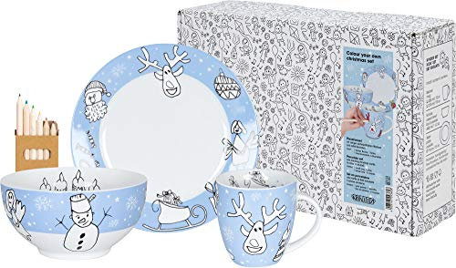 Könitz Kaffeebecher 4er-Pack rot Winter Glory Weihnachtsmotive
