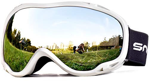 HUBO SPORTS Ski-Schneebrille für Herren und Damen, Erwachsene, OTG-Snowboardbrille mit Doppelscheibe mit Anti-Beschlag für UV-Schutz für Mädchen