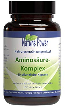 Aminosäure-Komplex | 60 pflanzliche Kapseln | vegan und gentechnikfrei | von NATURE POWER