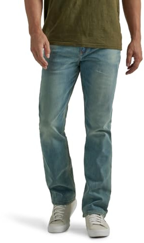 Wrangler Authentics Jeans med raka ben för män, smal passform, 34W / 30L