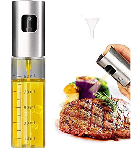 Ototon - Vaporizador de aceite con pluverizador de aceite de oliva y embudo, accesorio perfecto para cocinar picnic