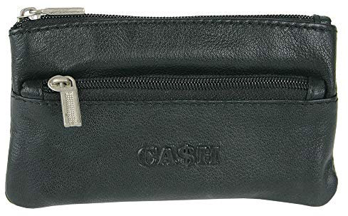 CA$H - Schlüsseltasche - Echt-Leder Schlüsseletui - Schwarz