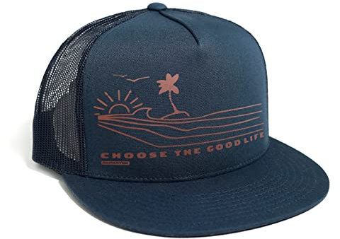 DEPARTED Herren Mesh Trucker Hat mit Print/Motiv - Snapback Cap - No. 317, Coastal Navy
