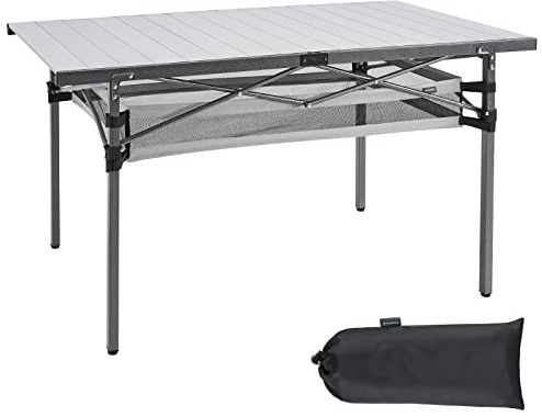 KingCamp Campingtisch Camping Rolltisch Klapptisch Garten Falttisch Alu 136x70cm