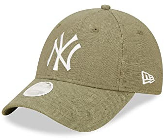New Era New York Yankees MLB Linen Olive White 9Forty Adjustable Women Cap - One-Size
