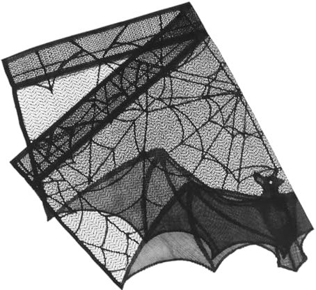 Holibanna Kaminverkleidung Halloween Tischläufer Mit Spinnennetz Und Fledermausmotiv Für Kamine Und Tische Dekoration Für Wohnzimmer Und Partys