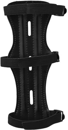ulafbwur Protector de antebrazo, protección ajustable, portátil, ultraligero, de piel sintética, para caza, tiro con arco, protector de brazo para tiro con arco