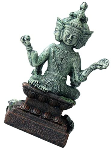 FRCOLOR Aquarium Buddha Dekoration Aus Resin Asiatische Seiten Buddha Statue Versteck Für Garnelen Authentische Aquarienlandschaft Fisch Tank Zubehör Feng Shui Element