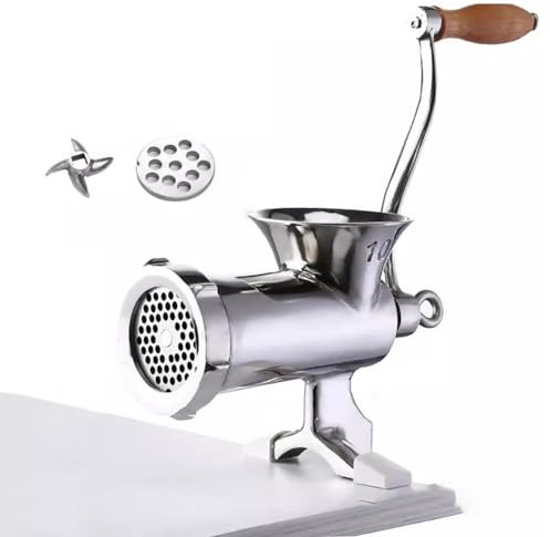 TT-YEC Tritacarne A Manovella A Pinza, Tritacarne in Acciaio Inossidabile, Tritatutto Con Coltello A 2 Fori, Tritacarne Con Impugnatura Comoda, Adatto A Tutti I Tipi Di Carne, Verdure,C