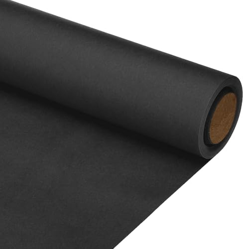PATIKIL Zeichenpapierrolle 30cm x 10m Zeichenpapier 80 g/m² Papierrolle Kraftpapier Malpapier Skizzenpapier Bastelpapier für Staffelei Malen Handwerk Geschenkverpackung Schwarz