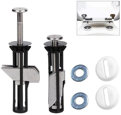 Kit di bulloni per sedile WC 2 pezzi, viti per cerniere, viti di espansione e fissaggi, viti per dado in acciaio inox, accessori per la manutenzione del coperchio del WC, facile da installare