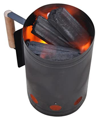 BESPORTBLE Verdickte Isolierung Barbecue Carbon Outdoor Feueranzünder Sechs-einlass Camp Küche Fackel Stahl Holzkohle Eimer Isolierter Griff Zufällige Farbe