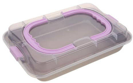 IMIKEYA Tortiera con coperchio tortiera coperta teglia rettangolare teglia per biscotti teglia da forno rettangolare da cucina per biscotti teglie da forno pp