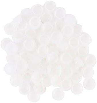 iplusmile 50pcs Hinge Screw Cover White Plastic Hinge Plate Decorative Covers for Drawer Window Cupboard Cabinet Door Screw Cap Plastic Caps White for