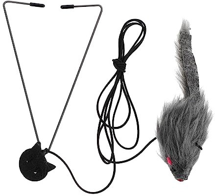 BESPORTBLE Haustier Katze Teaser Süßes Kauspielzeug Für Katzen Futterspender Katzen-Teaser- Interessanter Kätzchen-Teaser Automatisch Interessanter Neckender Stock Plastik