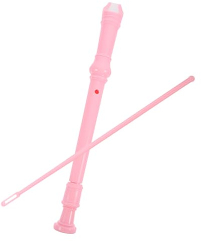 SECFOU 8-loch Sopranblockflöte für Anfänger in Rosa mit Reinigungsstab und Aufbewahrungstasche aus Abs Material Leicht zu Bedienen und Pflegen Geschenk für Jugendliche