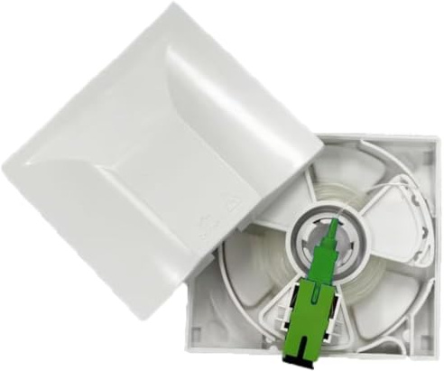 Octofibre - Rallonge Fibre Optique sur Enrouleur - Orange SFR Bouygues Free - 40m - Câble Transparent Invisible - Déplacement de Box Internet - Jarretière non incluse - Garantie 10 ans