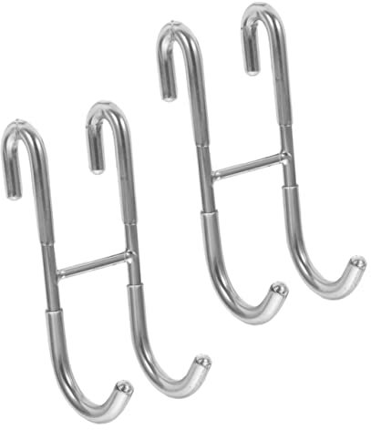 Operitacx Ganci Per Porta Doccia in Acciaio Inox 304, Doppio Gancio Sopra Porta Bagno, Organizer Per Asciugamani, Accappatoi e Spugne, Set Da 2 Pezzi, Risparmio Spazio e Facile Installazione