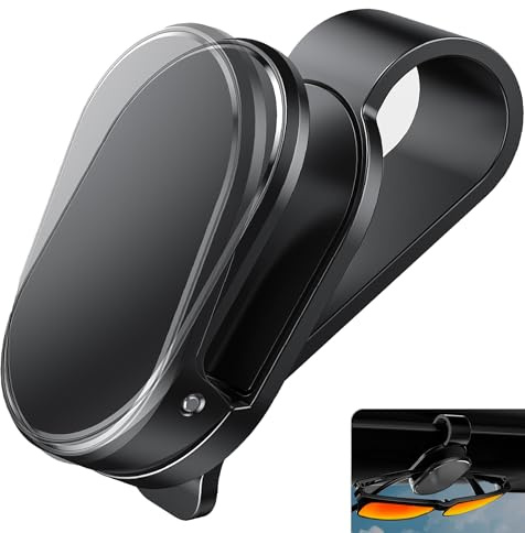 NEWZEROL Einhand Clip Brillenhalter für Auto Sonnenblende | Einhändiger Zugriff und Aufbewahrung, Universelles Auto-Zubehör für Die Meisten Brillen und Sonnenbrillen
