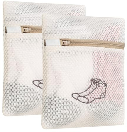 THXFUNAREA 2PCS Sacchetti per Biancheria Lavatrice,Sacchi Rete da Biancheria,Sacco Retina da Biancheria per Lavatrice con Chiusura,Per Vestiti Delicati,Reggiseni,Calzini,Scarpe,Lenzuola, 18x20+40x50cm