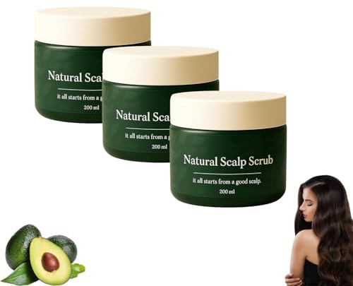 Scrub Naturale per il Cuoio Capelluto, Detergente Profondo, Idratante, Nutriente, Esfoliante, Antiforfora e Rimozione dei Depositi per Tutti i Tipi di Capelli