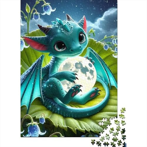 Drache 1000-teiliges Papier Leafy Drache Puzzle Für Familien Mit Kindern Ab 8 Jahren Vater-Mutter-Kind Gruppe Einfache Handhabung Freizeit 70x50cm/1000pcs