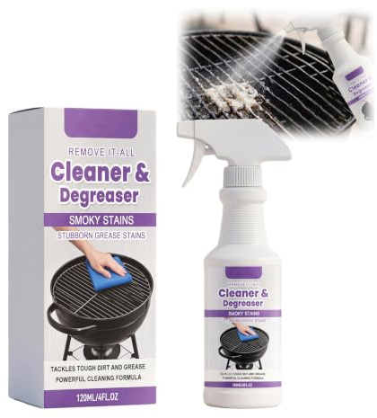 Fast Acting Heavy Duty Grill Degreaser Spray, Griddle BBQ Grill Cleaner for Smoky Stains Burnt Food, Carbon Grease, Multi Functional Grease Remover for Outdoor, Home Cooks Cooktop Cleaner (1p)