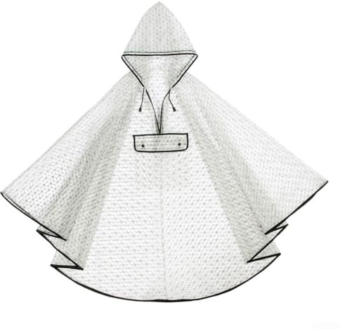 Manteau de pluie transparent en EVA pour femme – Veste imperméable légère à capuche – Manteau de randonnée pliable avec poignets étendus pour cyclisme, camping, protection contre les intempéries en