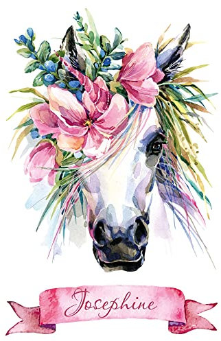 GRAZDesign Wandtattoo Einhorn Mädchen Kinderzimmer | personalisiert mit Namen | Einhorn Geschenke für Mädchen | Wandsticker Deko selbstklebend, Aquarell Farben, Größe, 87x57cm