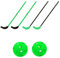 TOOLZ Hockeyschläger Set für spannende Matches - Indoor & Outdoor Hockey-Set - Hockeyausrüstung mit 4 Schlägern (108cm lang) + 2 Bälle inklusive
