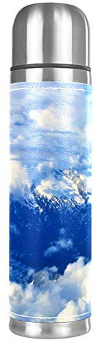 Bouteille isotherme en acier inoxydable avec fleur de lotus et pierres de roche 500 ml 26x6.7cm/10.2x2.6 in Style05