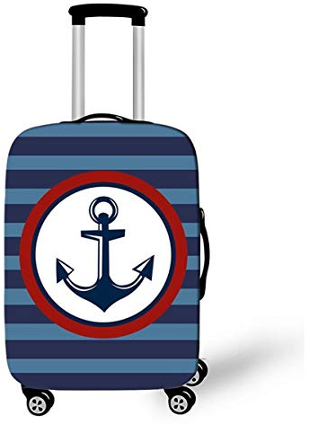 Surwin 3D Reise Kofferschutzhülle Waschbare Reisetasche Kofferbezug Elastisch Kofferhülle Gepäck Cover Reisekoffer Hülle Schutz Bezug Schutzhülle (Dunkle Streifen,XL (30-32 Zoll))