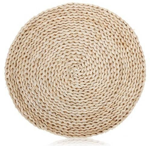 CABLEPELADO - Mantel Individual Redondo Mimbre Trenzado - Salvamantel - Bajoplato - Mimbre - sostenible - Protector Mesa - 23 cm